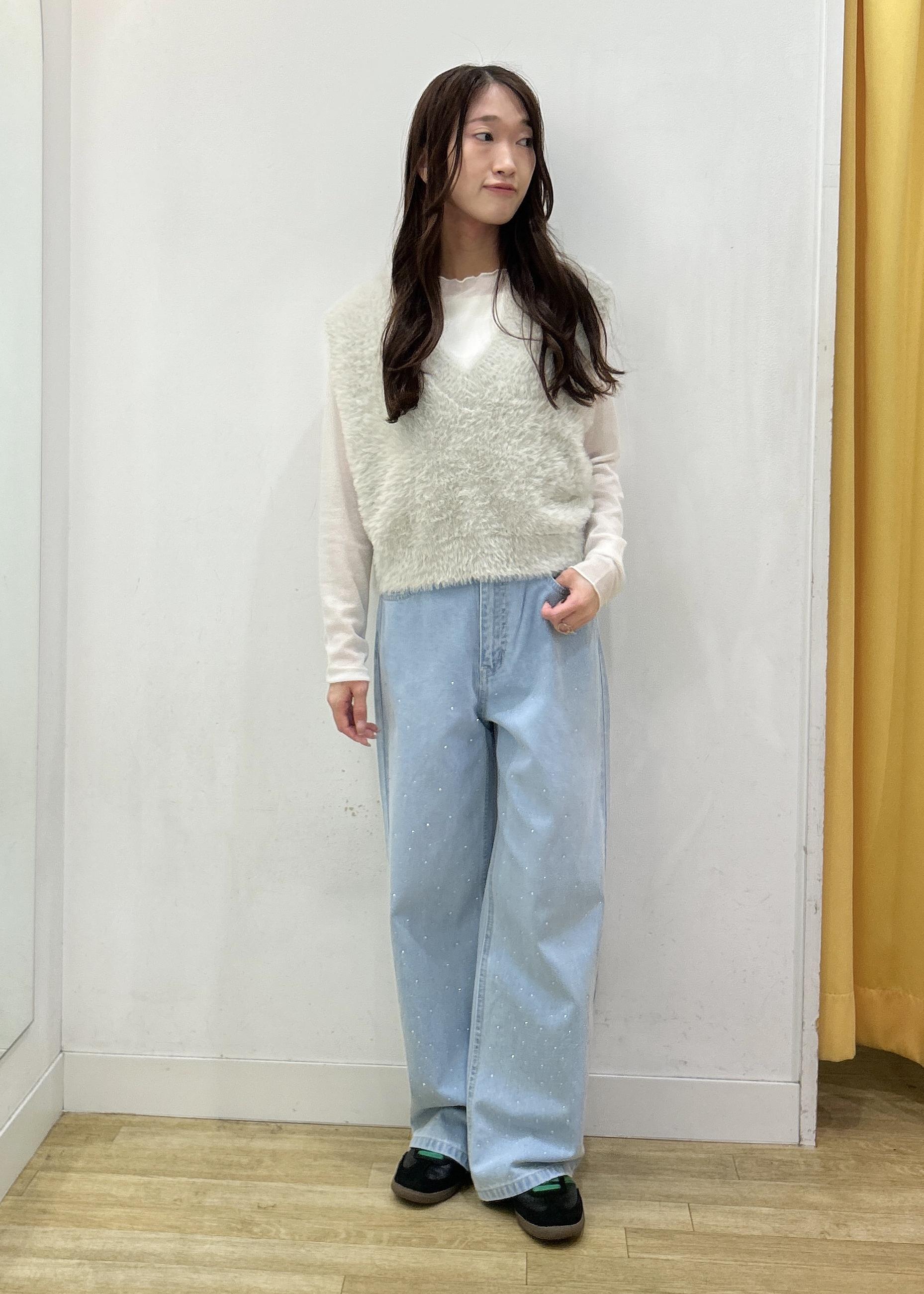 ROPE' PICNICのラメシアーリブカットソーを使ったコーディネートを紹介します。｜Rakuten Fashion(楽天ファッション／旧楽天ブランドアベニュー)6280019