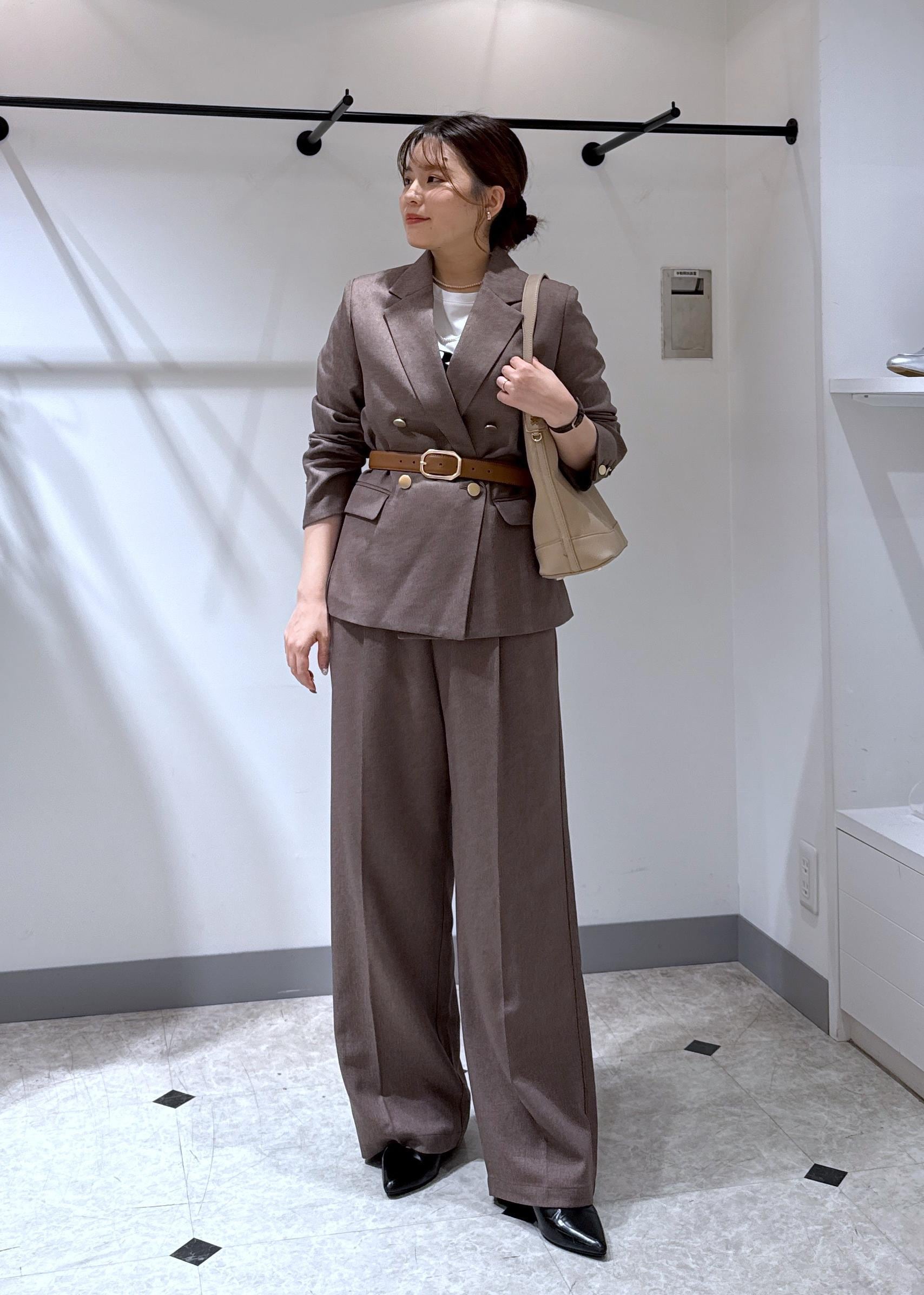 ROPE' PICNICのレディハンサムシリーズ ウールライク金ボタンジャケット(半裏地)/セットアップ・通勤対応を使ったコーディネートを紹介します。｜Rakuten Fashion(楽天ファッション／旧楽天ブランドアベニュー)6280193