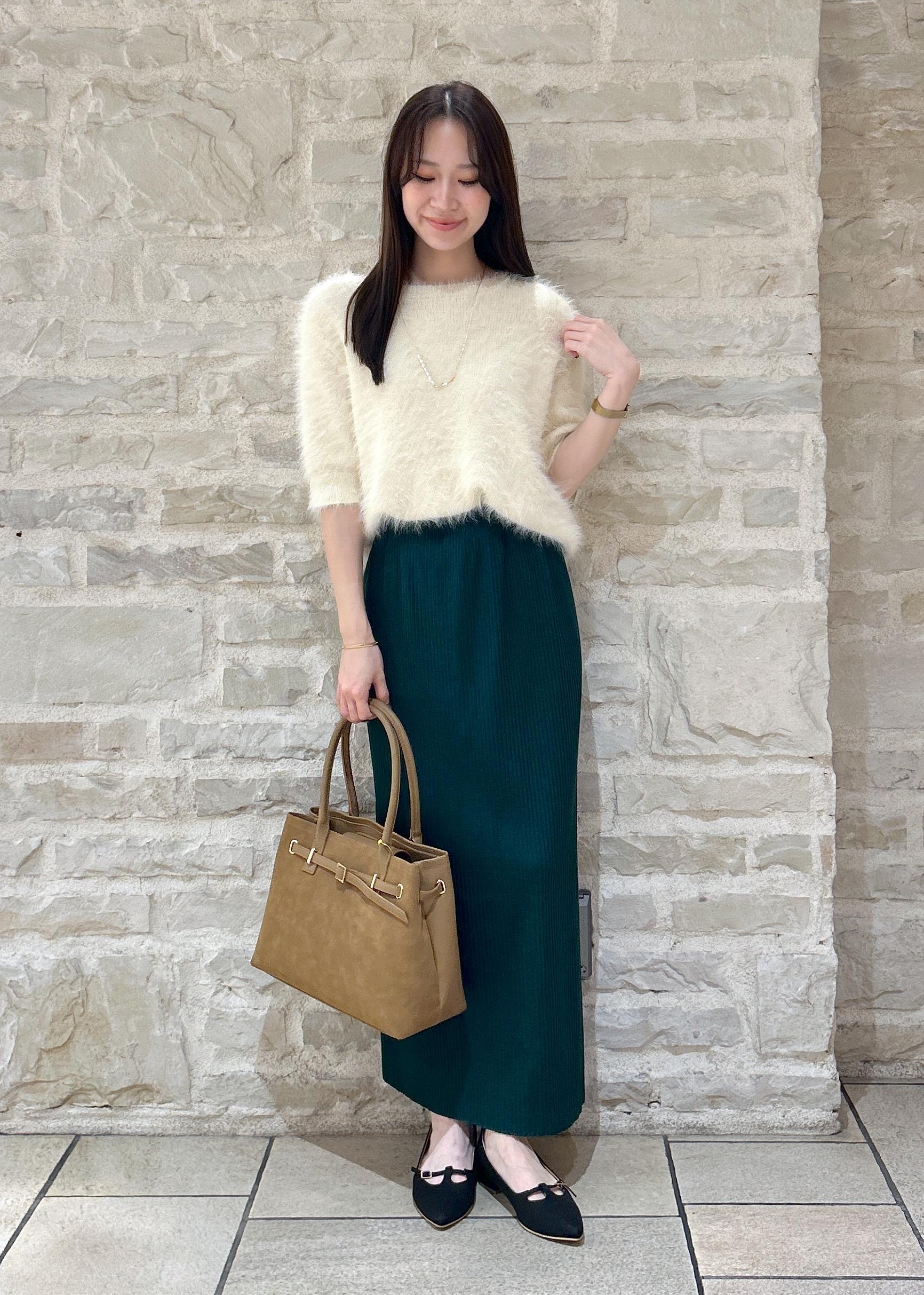 ROPE' PICNICのシャギーニットハーフスリーブプルオーバーを使ったコーディネートを紹介します。｜Rakuten Fashion(楽天ファッション／旧楽天ブランドアベニュー)6280206