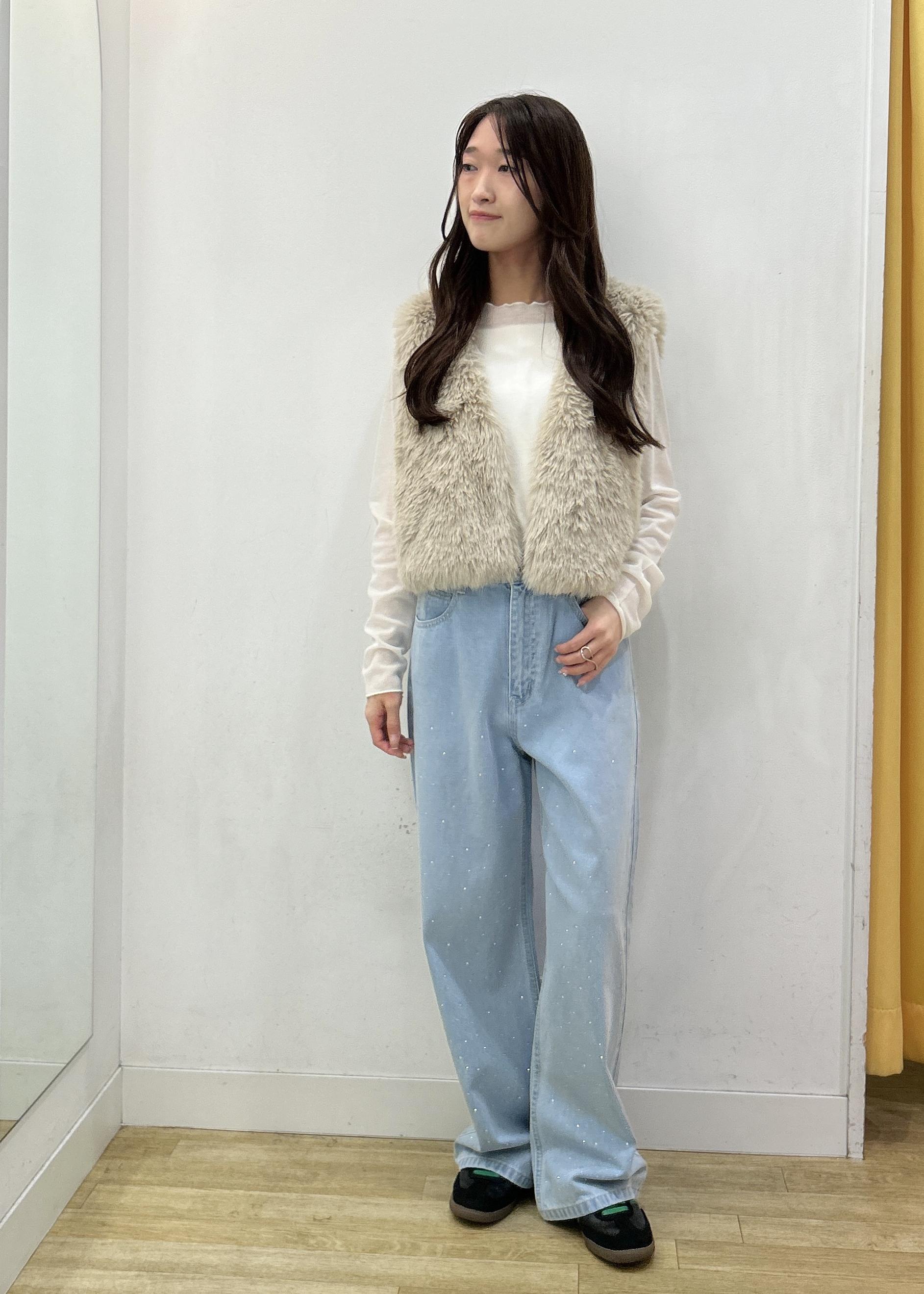 ROPE' PICNICのラメシアーリブカットソーを使ったコーディネートを紹介します。｜Rakuten Fashion(楽天ファッション／旧楽天ブランドアベニュー)6280222