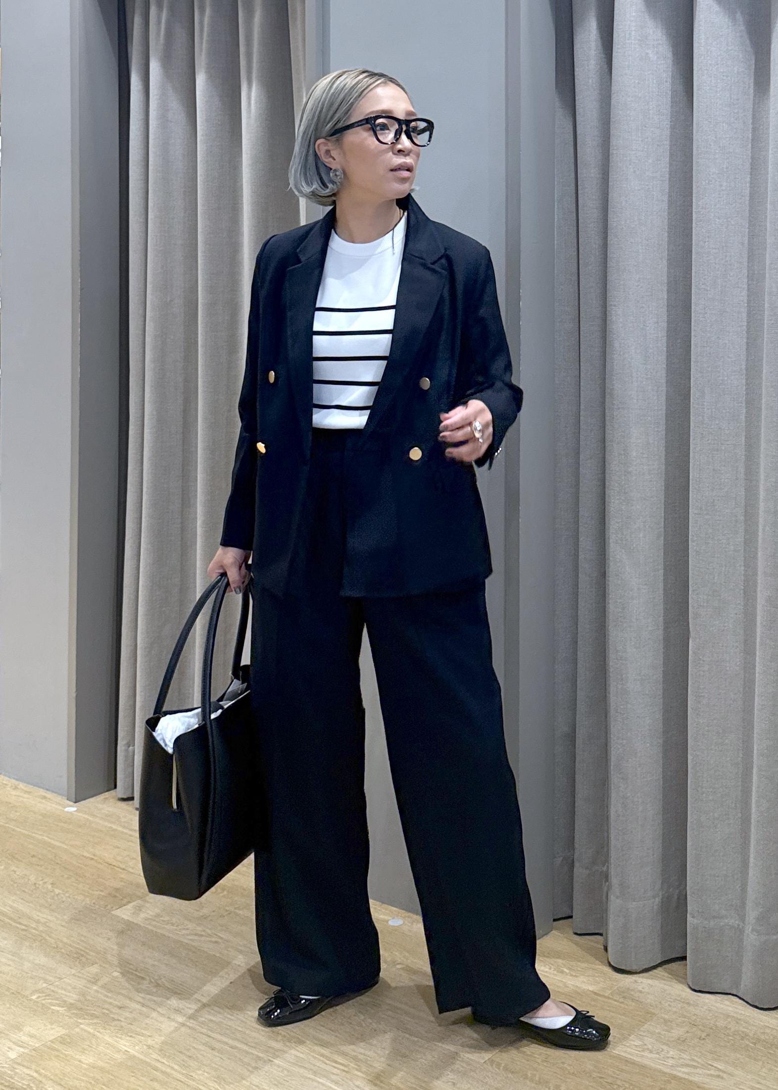 ROPE' PICNICのレディハンサムシリーズ ウールライク金ボタンジャケット(半裏地)/セットアップ・通勤対応を使ったコーディネートを紹介します。｜Rakuten Fashion(楽天ファッション／旧楽天ブランドアベニュー)6280303