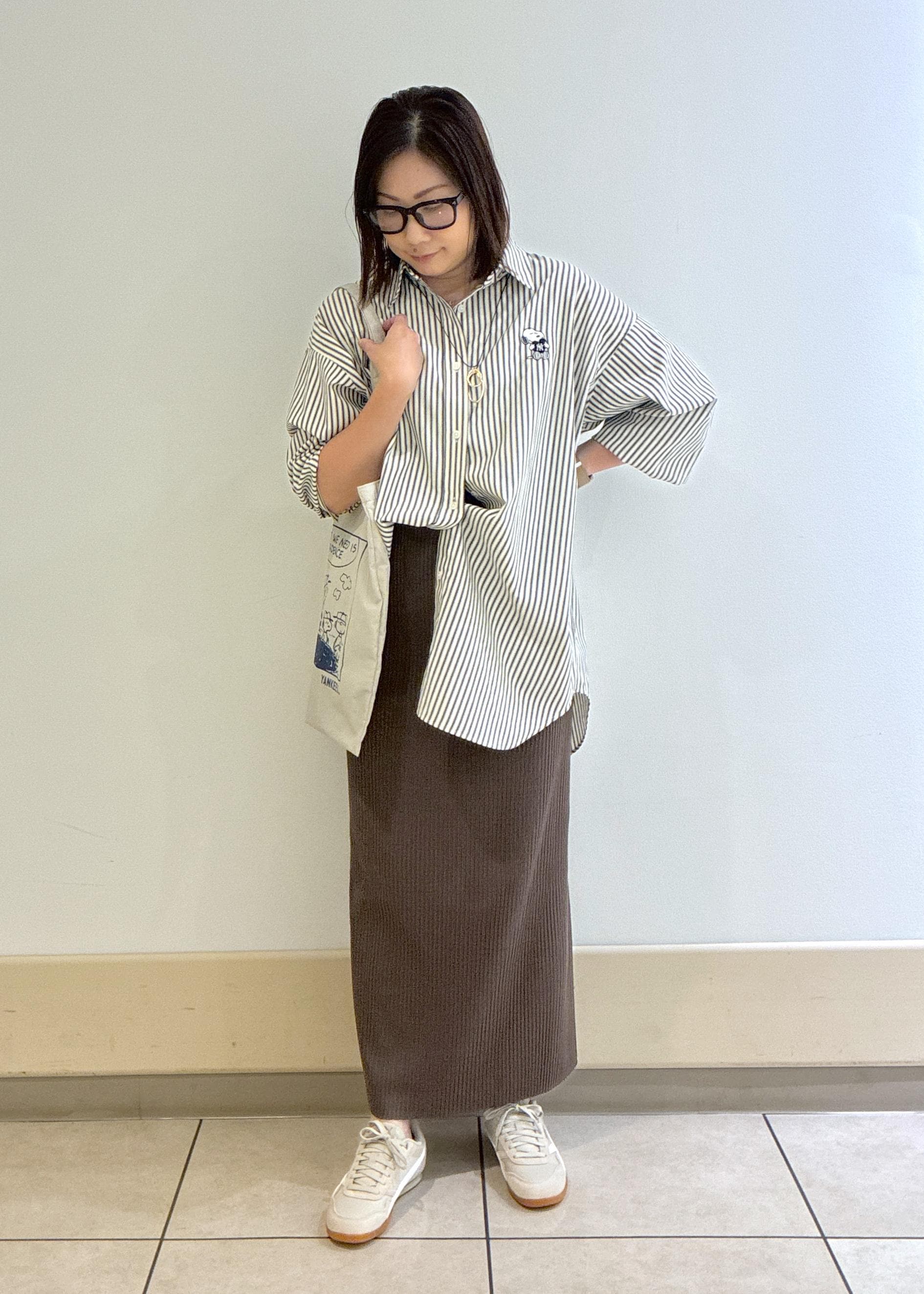 ROPE' PICNICの【PEANUTS*MLB COLLECTION by ROPE' PICNIC】オーバーサイズシャツを使ったコーディネートを紹介します。｜Rakuten Fashion(楽天ファッション／旧楽天ブランドアベニュー)6280309