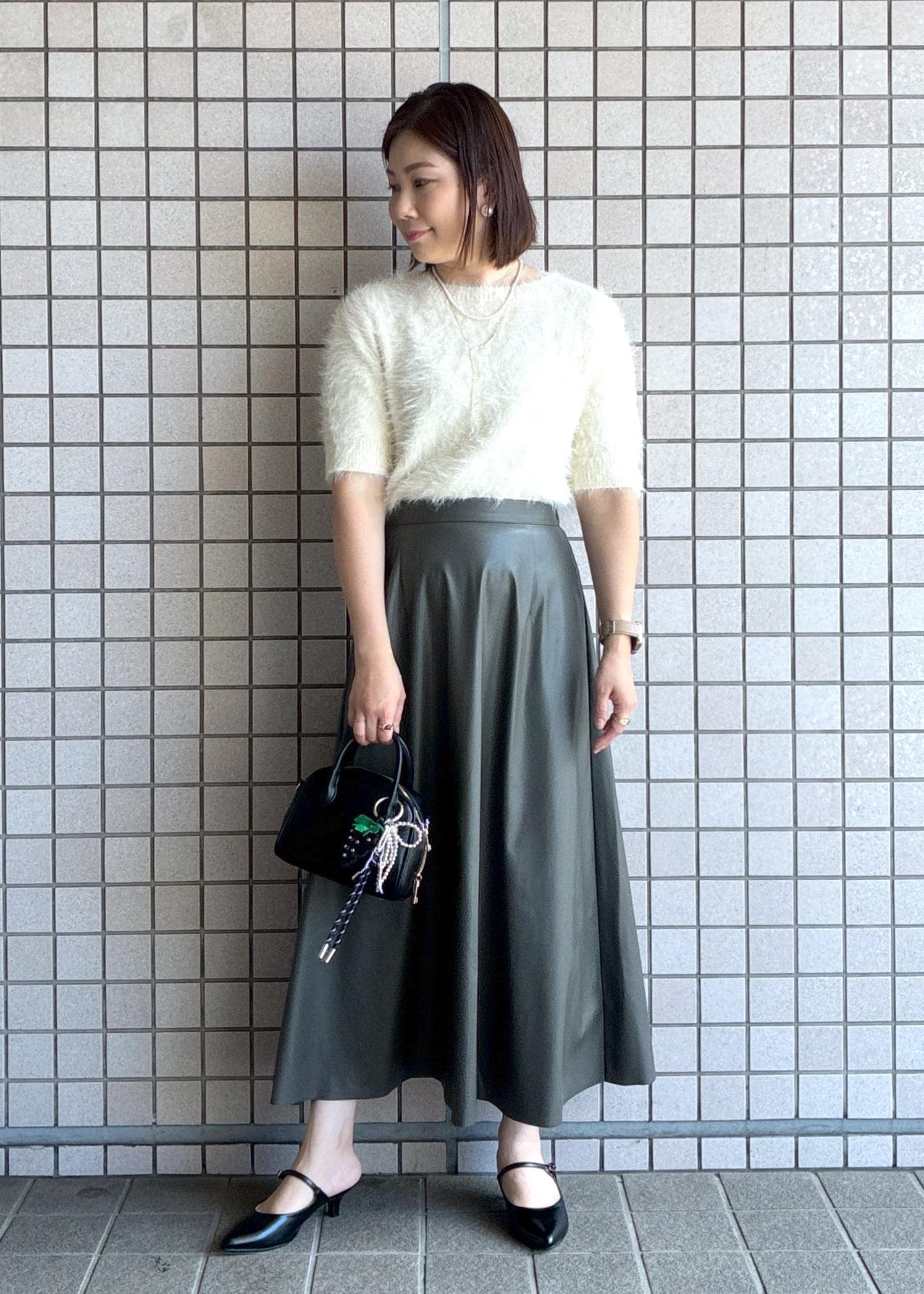 ROPE' PICNICのシャギーニットハーフスリーブプルオーバーを使ったコーディネートを紹介します。｜Rakuten Fashion(楽天ファッション／旧楽天ブランドアベニュー)6280313