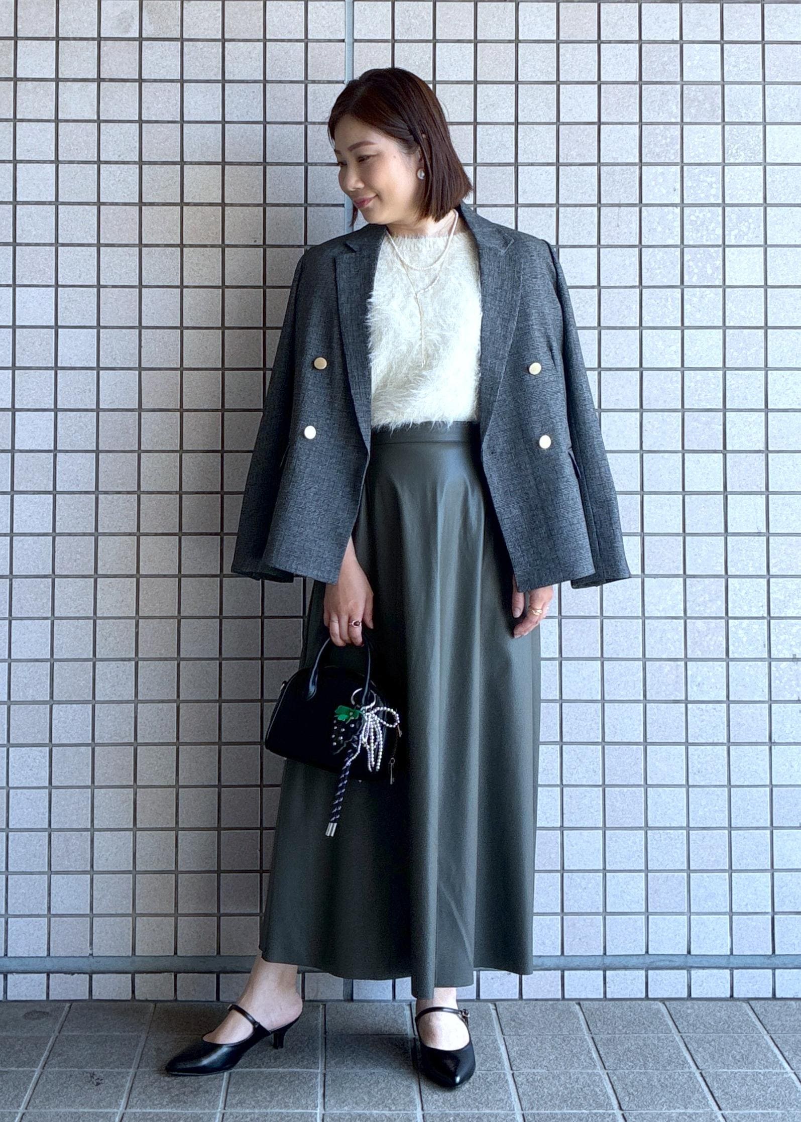 ROPE' PICNICのレディハンサムシリーズ ウールライク金ボタンジャケット(半裏地)/セットアップ・通勤対応を使ったコーディネートを紹介します。｜Rakuten Fashion(楽天ファッション／旧楽天ブランドアベニュー)6280314