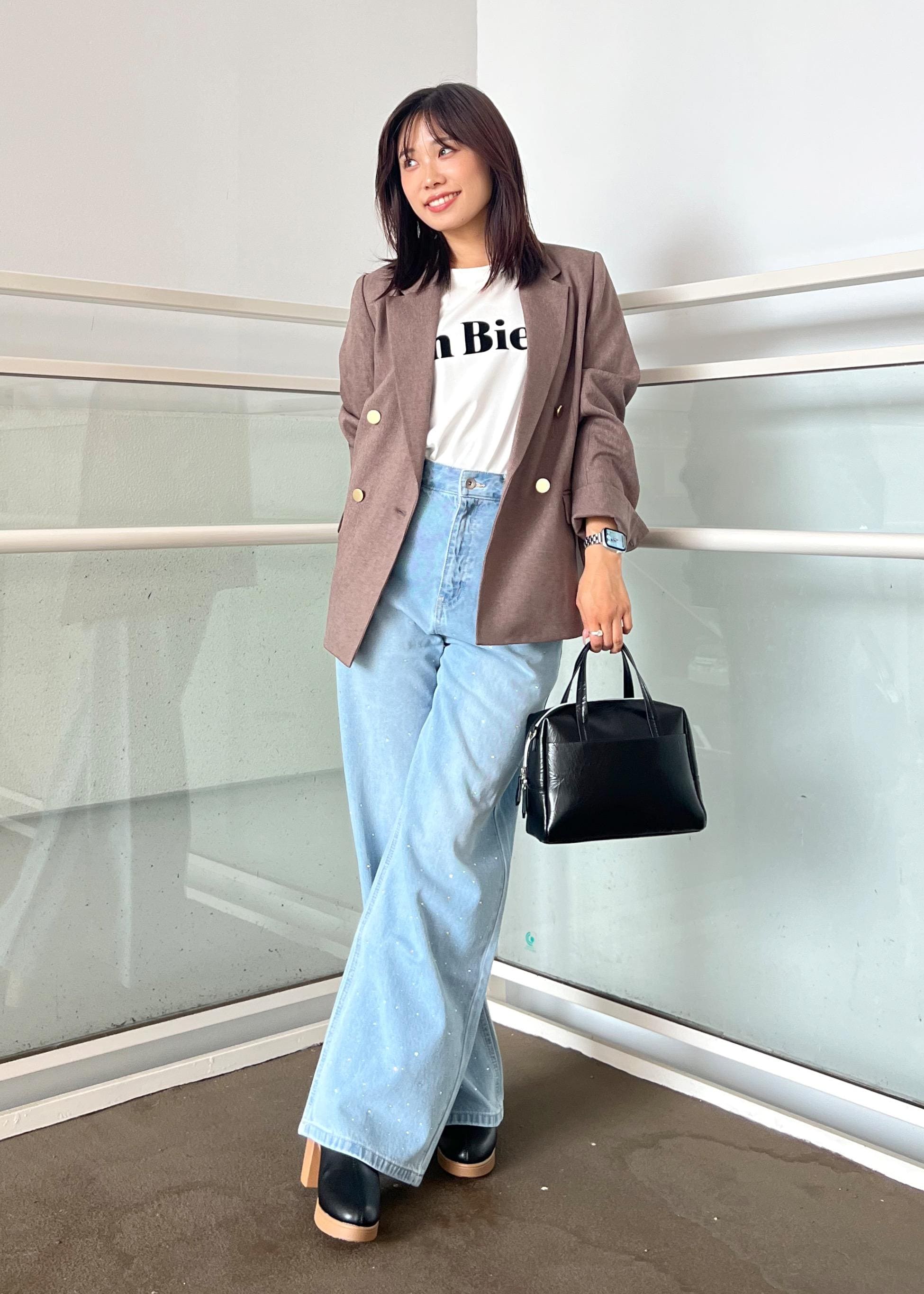 ROPE' PICNICのレディハンサムシリーズ ウールライク金ボタンジャケット(半裏地)/セットアップ・通勤対応を使ったコーディネートを紹介します。｜Rakuten Fashion(楽天ファッション／旧楽天ブランドアベニュー)6280291