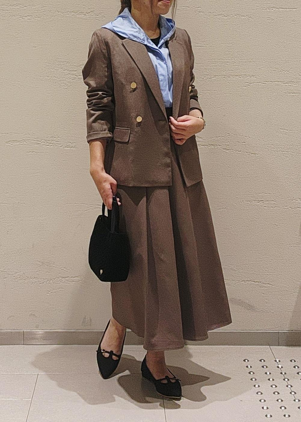 ROPE' PICNICのレディハンサムシリーズ ウールライク金ボタンジャケット(半裏地)/セットアップ・通勤対応を使ったコーディネートを紹介します。｜Rakuten Fashion(楽天ファッション／旧楽天ブランドアベニュー)6280237