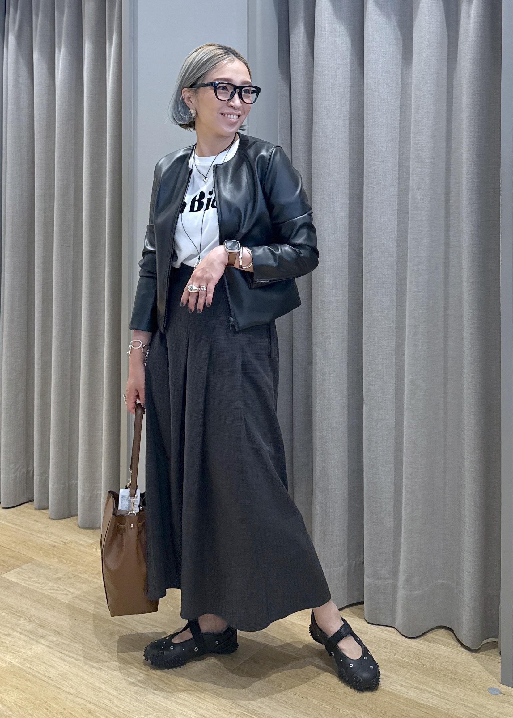 ROPE' PICNICの【花粉ガード】シンセティックレザーノーカラージャケットを使ったコーディネートを紹介します。｜Rakuten Fashion(楽天ファッション／旧楽天ブランドアベニュー)6280238