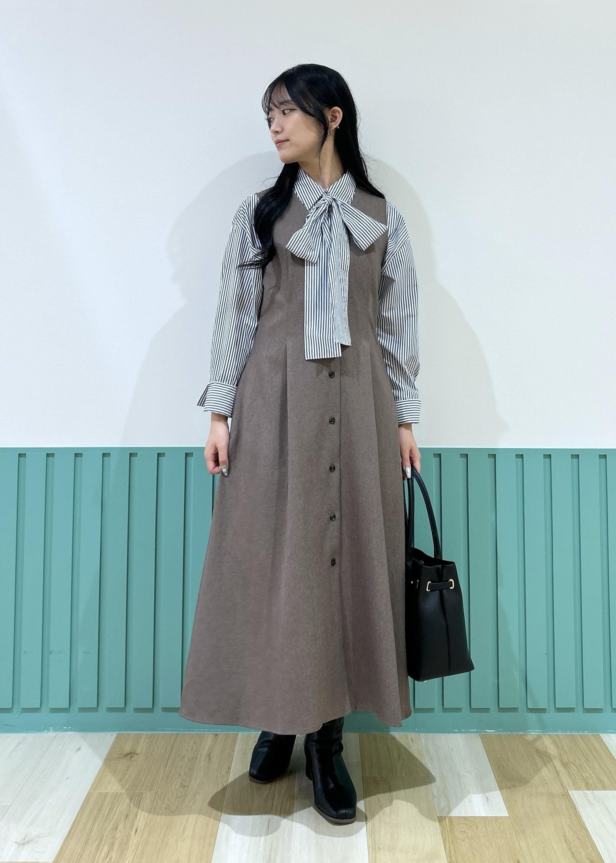 ROPE' PICNICのレディハンサムシリーズ ウールライクウエストタックジャンパースカート/セットアップ対応を使ったコーディネートを紹介します。｜Rakuten Fashion(楽天ファッション／旧楽天ブランドアベニュー)6280249