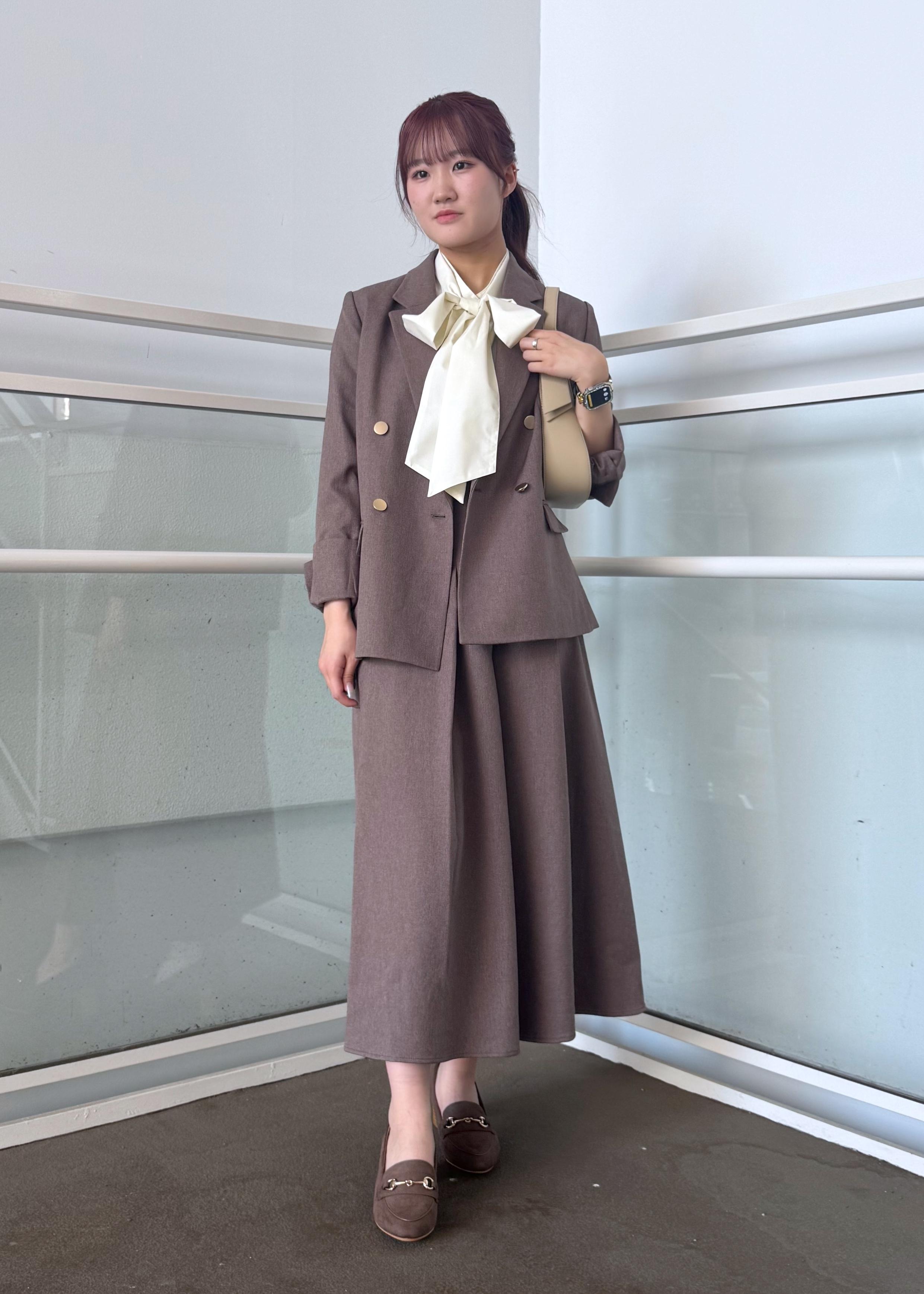 ROPE' PICNICのレディハンサムシリーズ ウールライク金ボタンジャケット(半裏地)/セットアップ・通勤対応を使ったコーディネートを紹介します。｜Rakuten Fashion(楽天ファッション／旧楽天ブランドアベニュー)6280293