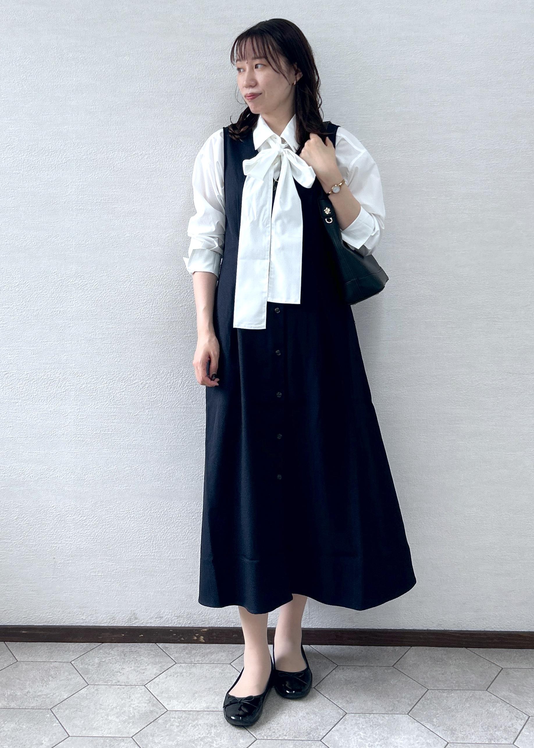 ROPE' PICNICの【防シワ】ボウタイ付きレギュラーシャツを使ったコーディネートを紹介します。｜Rakuten Fashion(楽天ファッション／旧楽天ブランドアベニュー)6280265