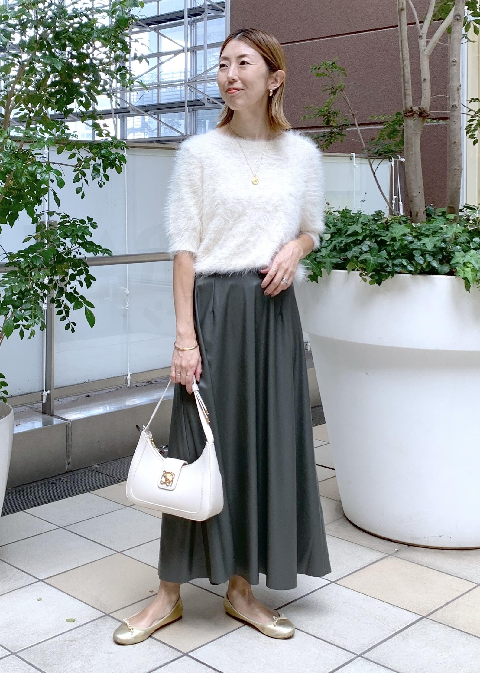 ROPE' PICNICのシャギーニットハーフスリーブプルオーバーを使ったコーディネートを紹介します。｜Rakuten Fashion(楽天ファッション／旧楽天ブランドアベニュー)6280272