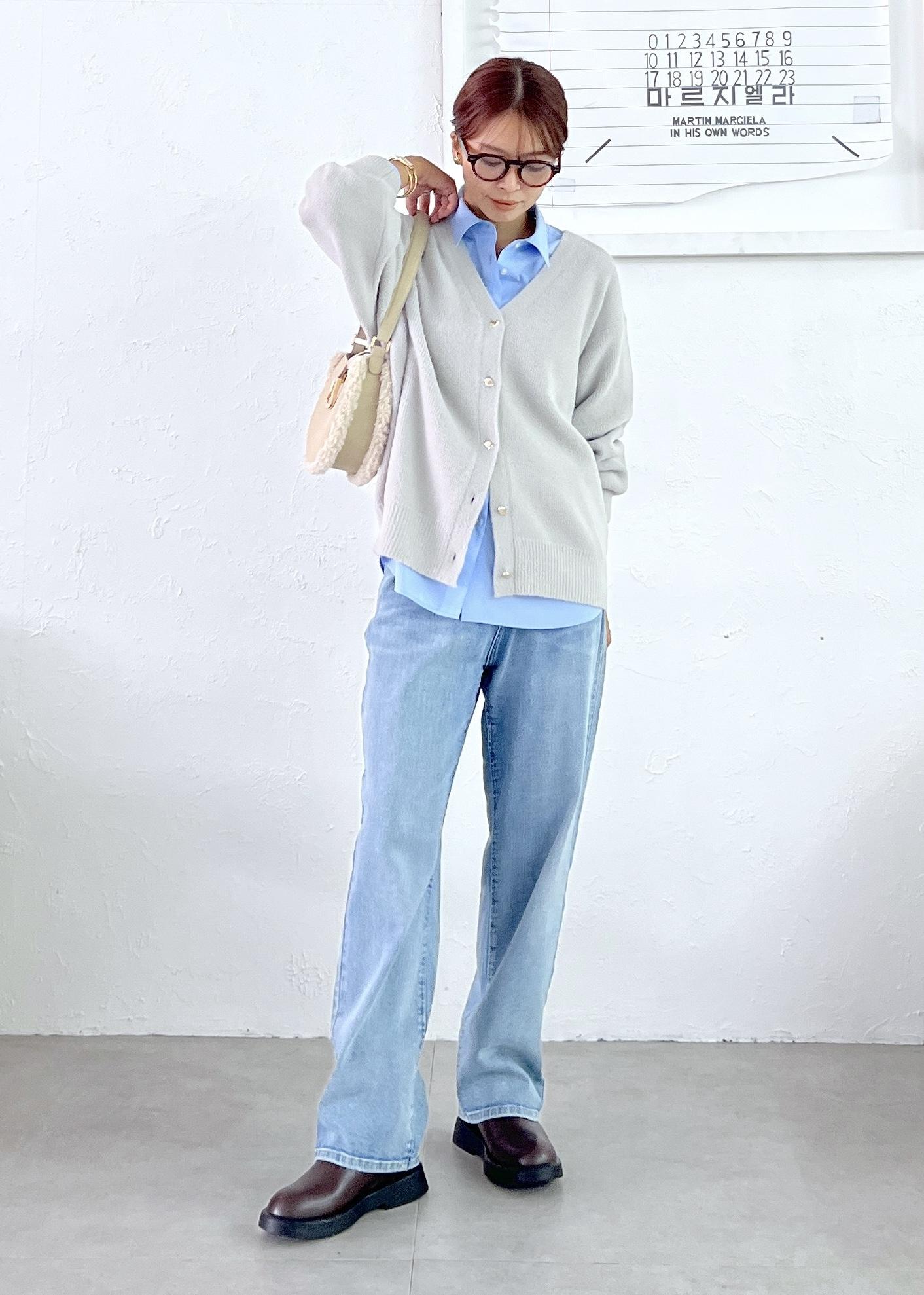 ROPE' PICNICの【新色追加】スフレニットシリーズ 変形メタルボタンミドル丈カーディガン/イージーケア・リンクコーデを使ったコーディネートを紹介します。｜Rakuten Fashion(楽天ファッション／旧楽天ブランドアベニュー)6280277