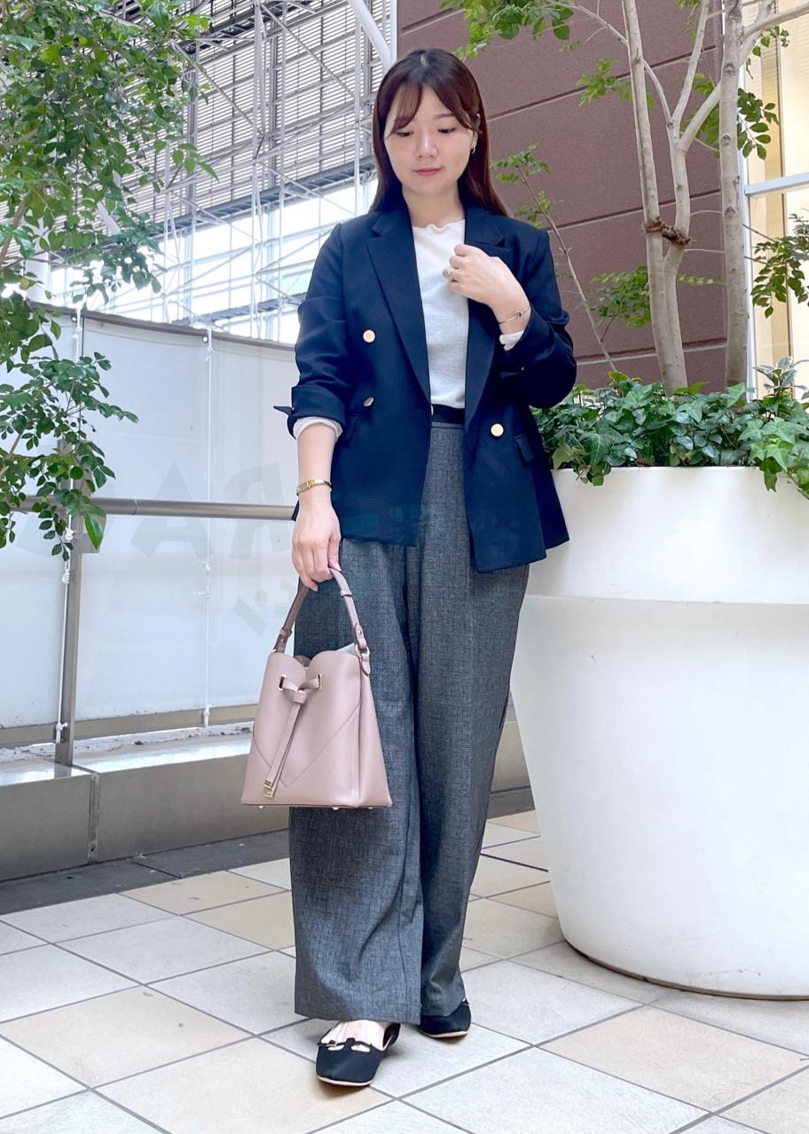 ROPE' PICNICのレディハンサムシリーズ ウールライク金ボタンジャケット(半裏地)/セットアップ・通勤対応を使ったコーディネートを紹介します。｜Rakuten Fashion(楽天ファッション／旧楽天ブランドアベニュー)6280366