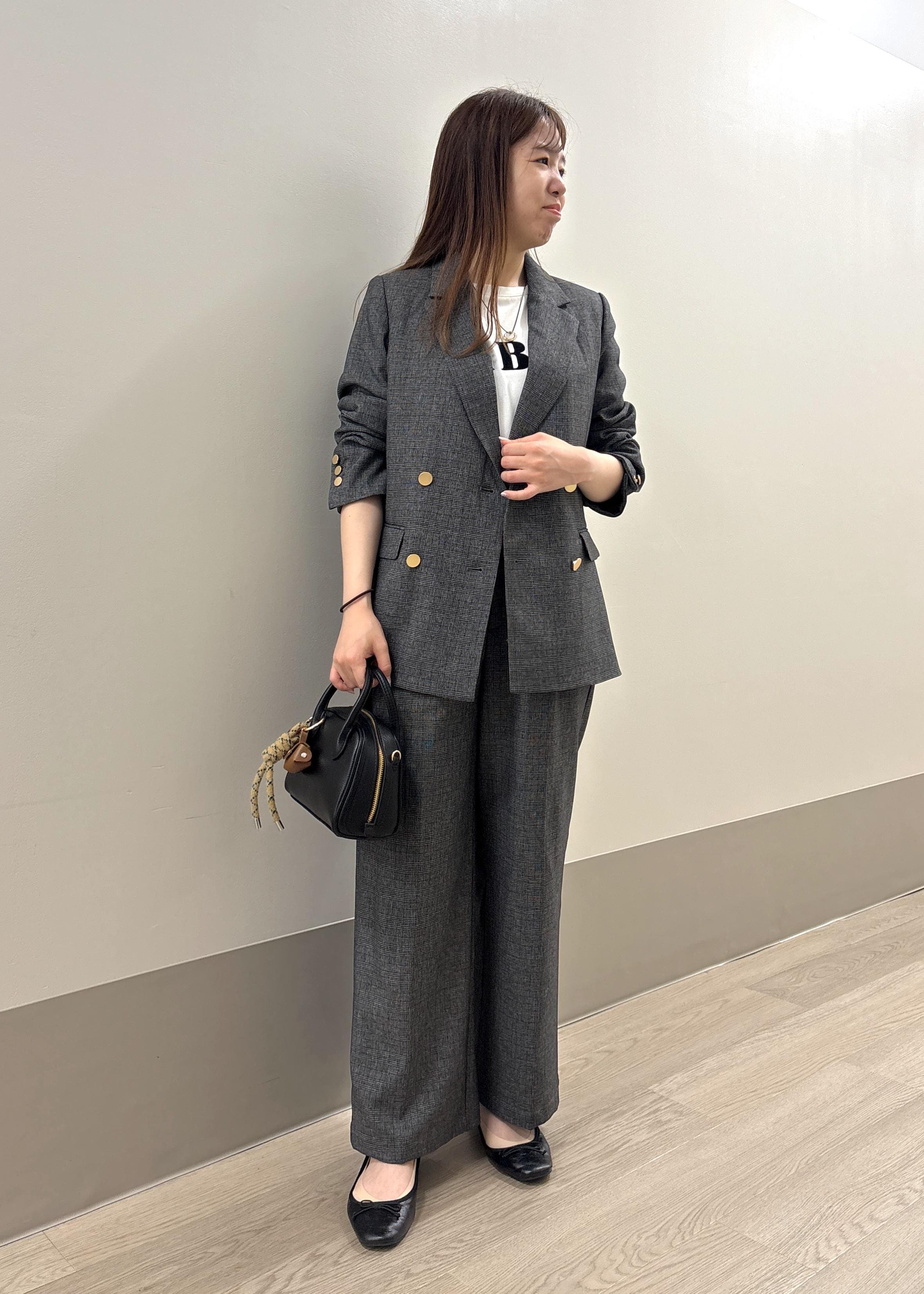 ROPE' PICNICの【WEB限定・ミドル丈】レディハンサムシリーズ ウールライク金ボタンジャケット(半裏地)/通勤対応を使ったコーディネートを紹介します。｜Rakuten Fashion(楽天ファッション／旧楽天ブランドアベニュー)6280344