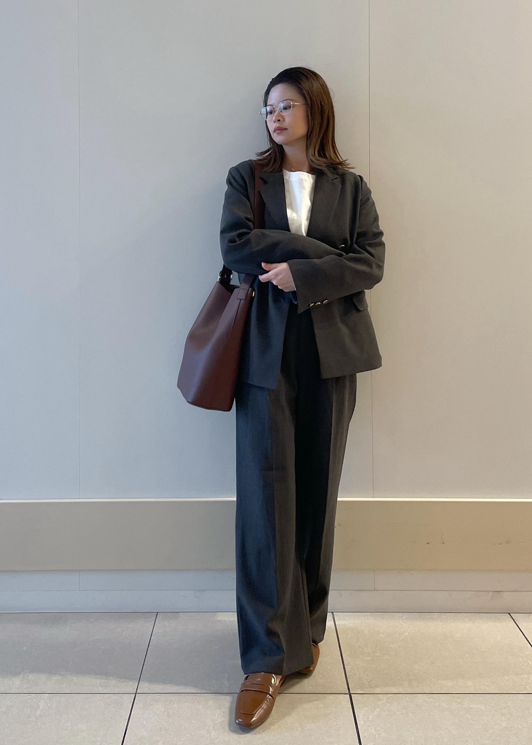 ROPE' PICNICのレディハンサムシリーズ ウールライク金ボタンジャケット(半裏地)/セットアップ・通勤対応を使ったコーディネートを紹介します。｜Rakuten Fashion(楽天ファッション／旧楽天ブランドアベニュー)6280406