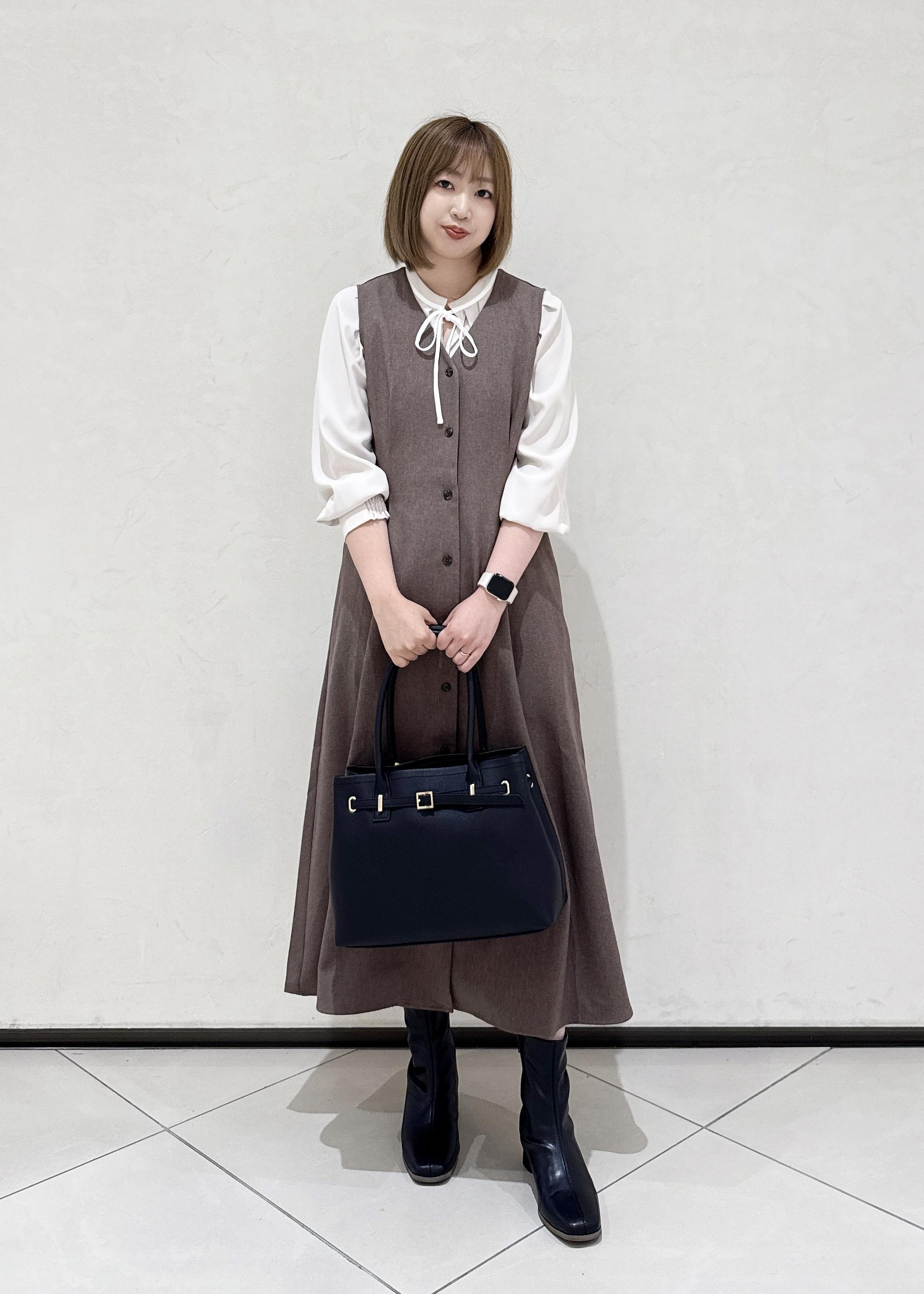 ROPE' PICNICのレディハンサムシリーズ ウールライクウエストタックジャンパースカート/セットアップ対応を使ったコーディネートを紹介します。｜Rakuten Fashion(楽天ファッション／旧楽天ブランドアベニュー)6280422