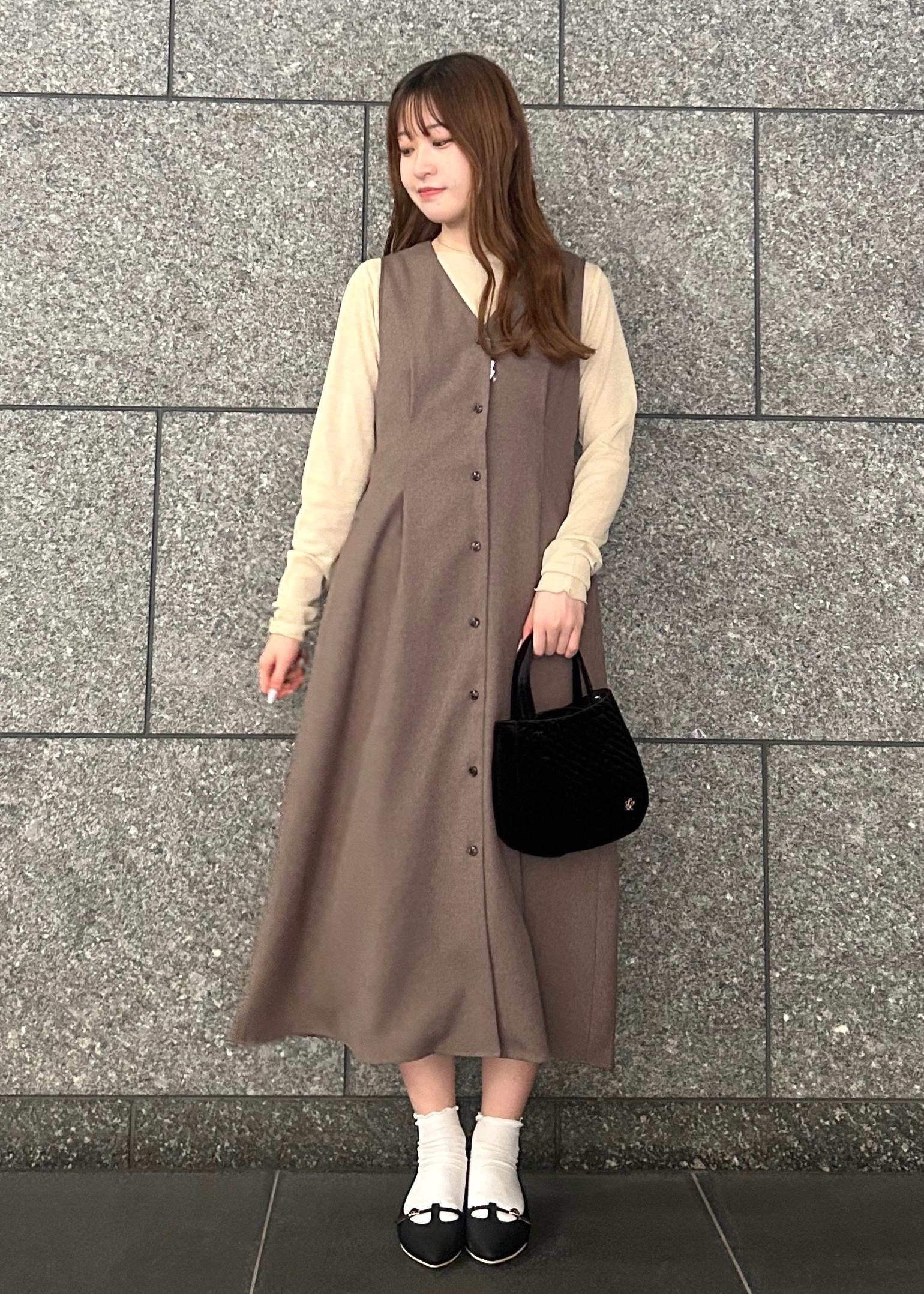 ROPE' PICNICのレディハンサムシリーズ ウールライクウエストタックジャンパースカート/セットアップ対応を使ったコーディネートを紹介します。｜Rakuten Fashion(楽天ファッション／旧楽天ブランドアベニュー)6280434