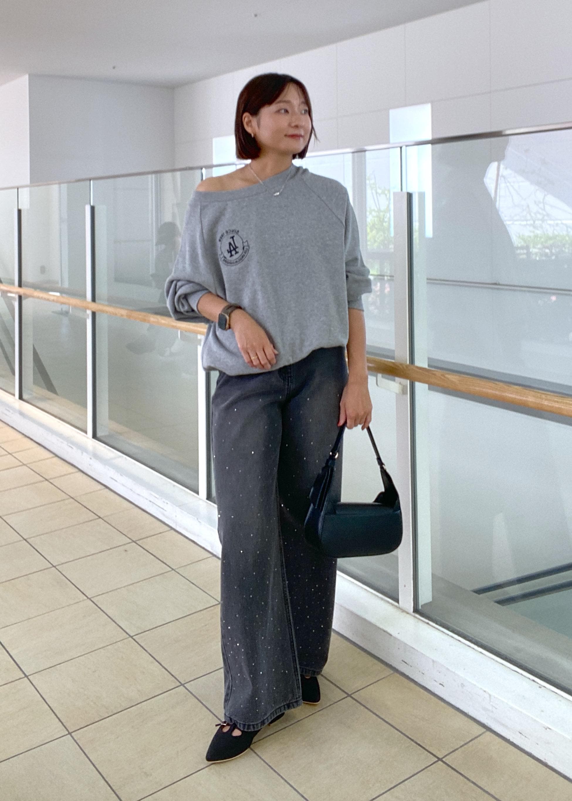 ROPE' PICNICの【PEANUTS*MLB COLLECTION by ROPE' PICNIC】オフショルスウェットを使ったコーディネートを紹介します。｜Rakuten Fashion(楽天ファッション／旧楽天ブランドアベニュー)6280404