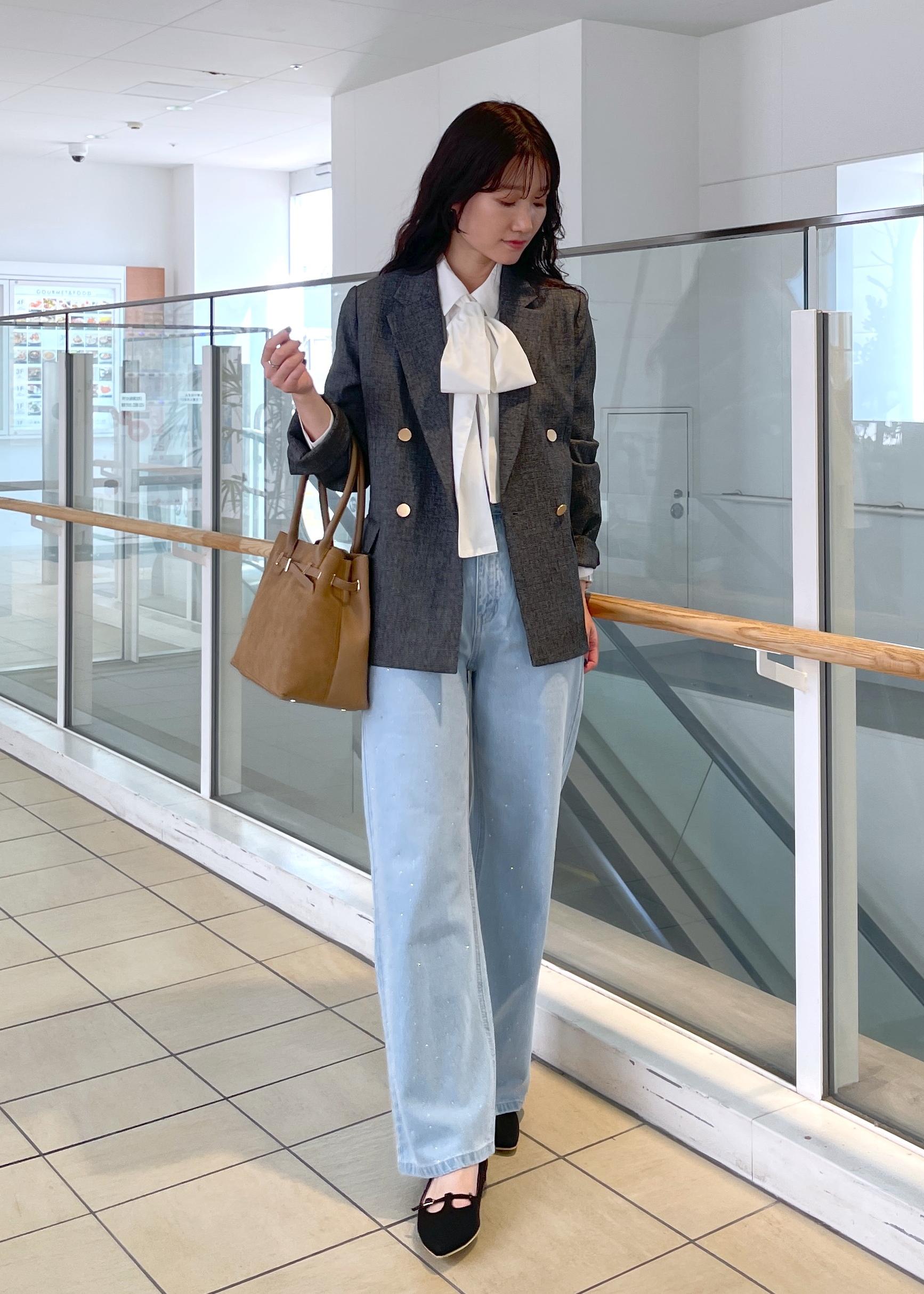 ROPE' PICNICのレディハンサムシリーズ ウールライク金ボタンジャケット(半裏地)/セットアップ・通勤対応を使ったコーディネートを紹介します。｜Rakuten Fashion(楽天ファッション／旧楽天ブランドアベニュー)6280478