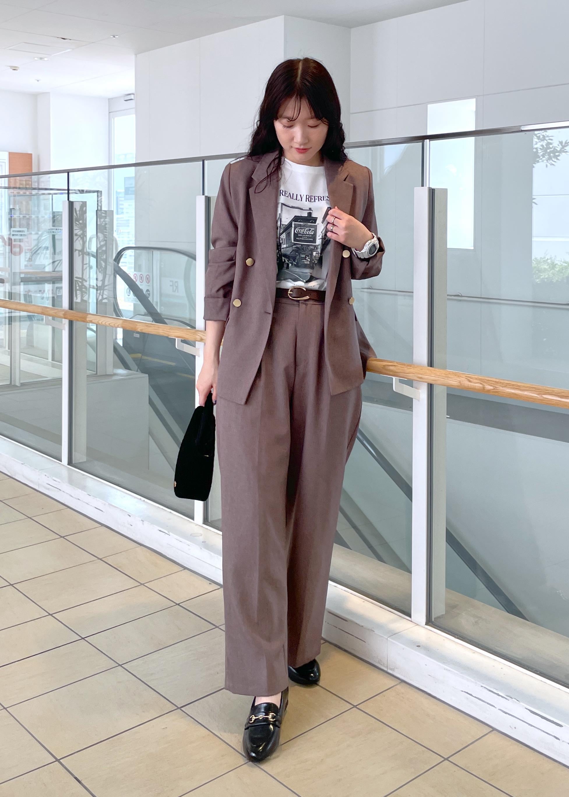 ROPE' PICNICのレディハンサムシリーズ ウールライク金ボタンジャケット(半裏地)/セットアップ・通勤対応を使ったコーディネートを紹介します。｜Rakuten Fashion(楽天ファッション／旧楽天ブランドアベニュー)6280132