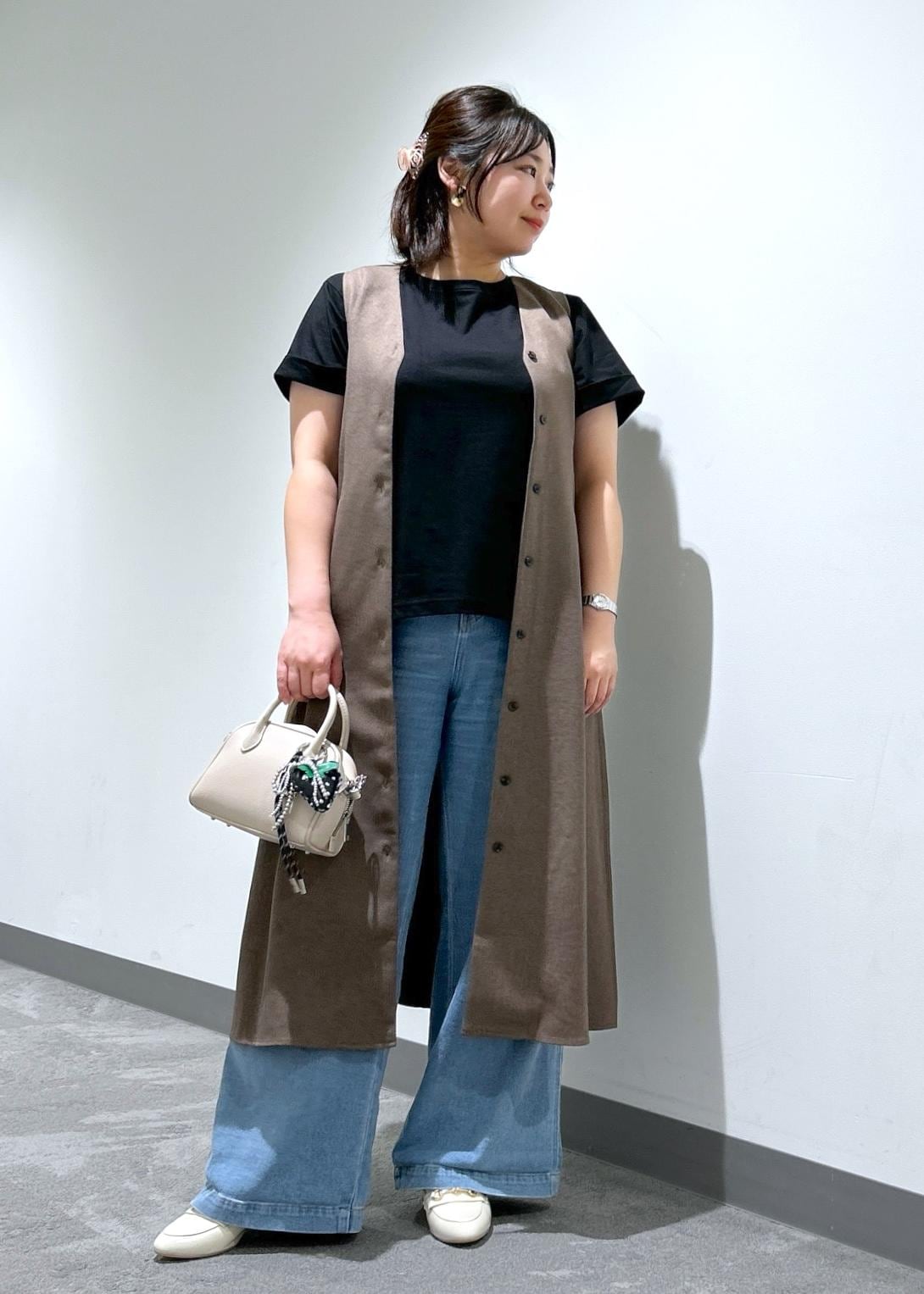 ROPE' PICNICの【低身長・小柄さんサイズ】ウールライクウエストタックジャンパースカート/セットアップ対応を使ったコーディネートを紹介します。｜Rakuten Fashion(楽天ファッション／旧楽天ブランドアベニュー)6280134