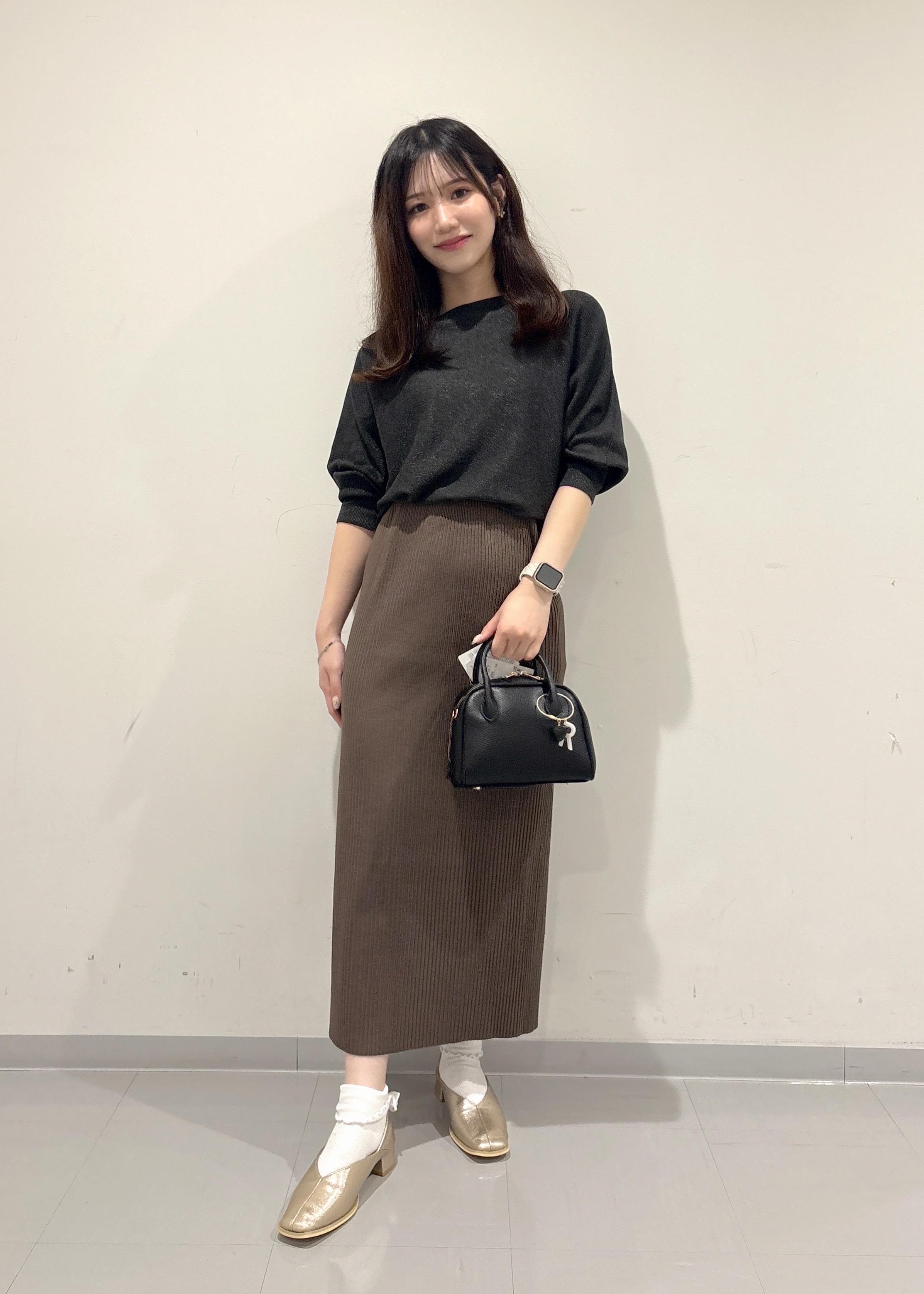 ROPE' PICNICのラメ混ドルマン7分袖ニットを使ったコーディネートを紹介します。｜Rakuten Fashion(楽天ファッション／旧楽天ブランドアベニュー)6280481