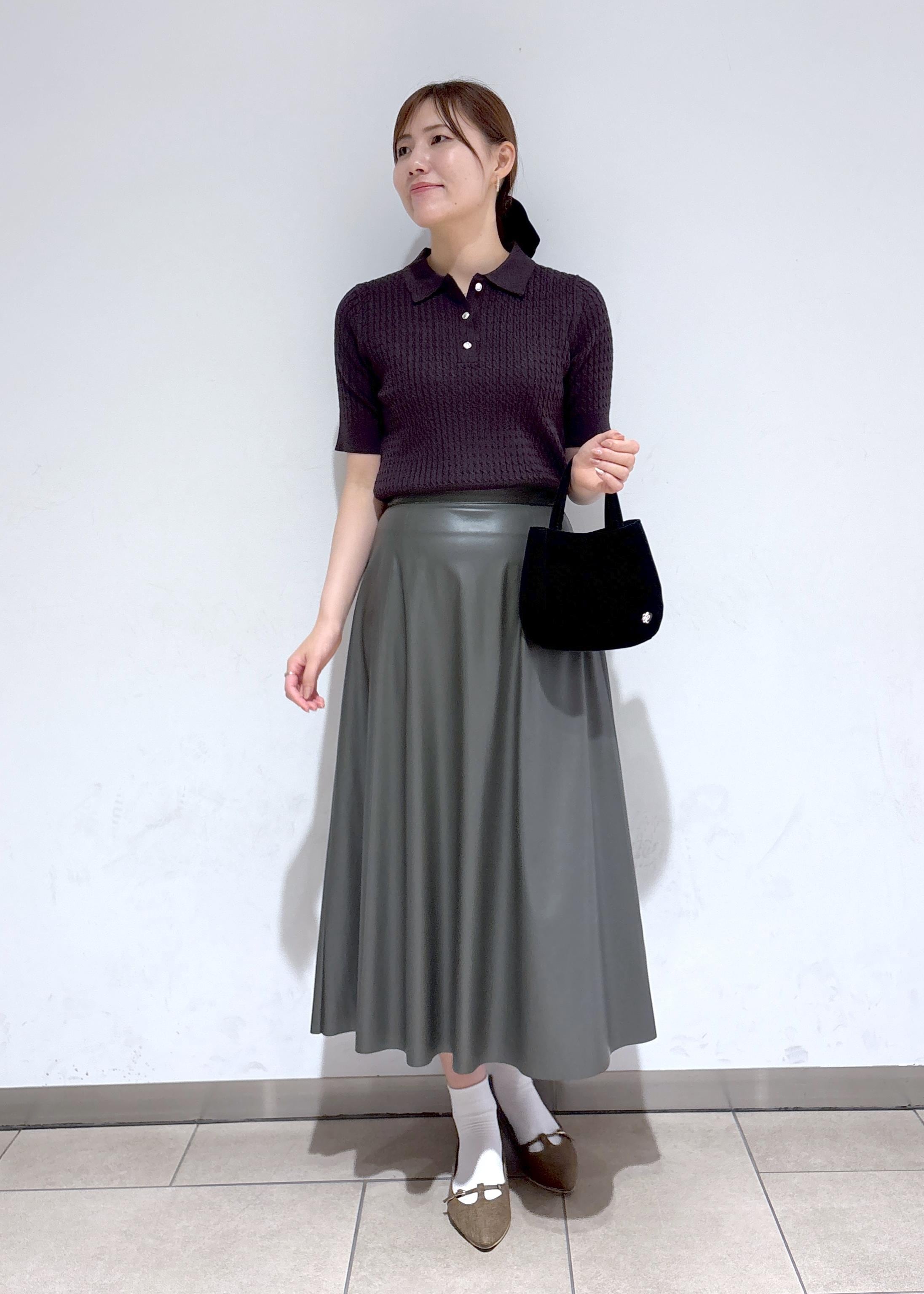 ROPE' PICNICのミニケーブルハーフスリーブニットポロシャツを使ったコーディネートを紹介します。｜Rakuten Fashion(楽天ファッション／旧楽天ブランドアベニュー)6280485