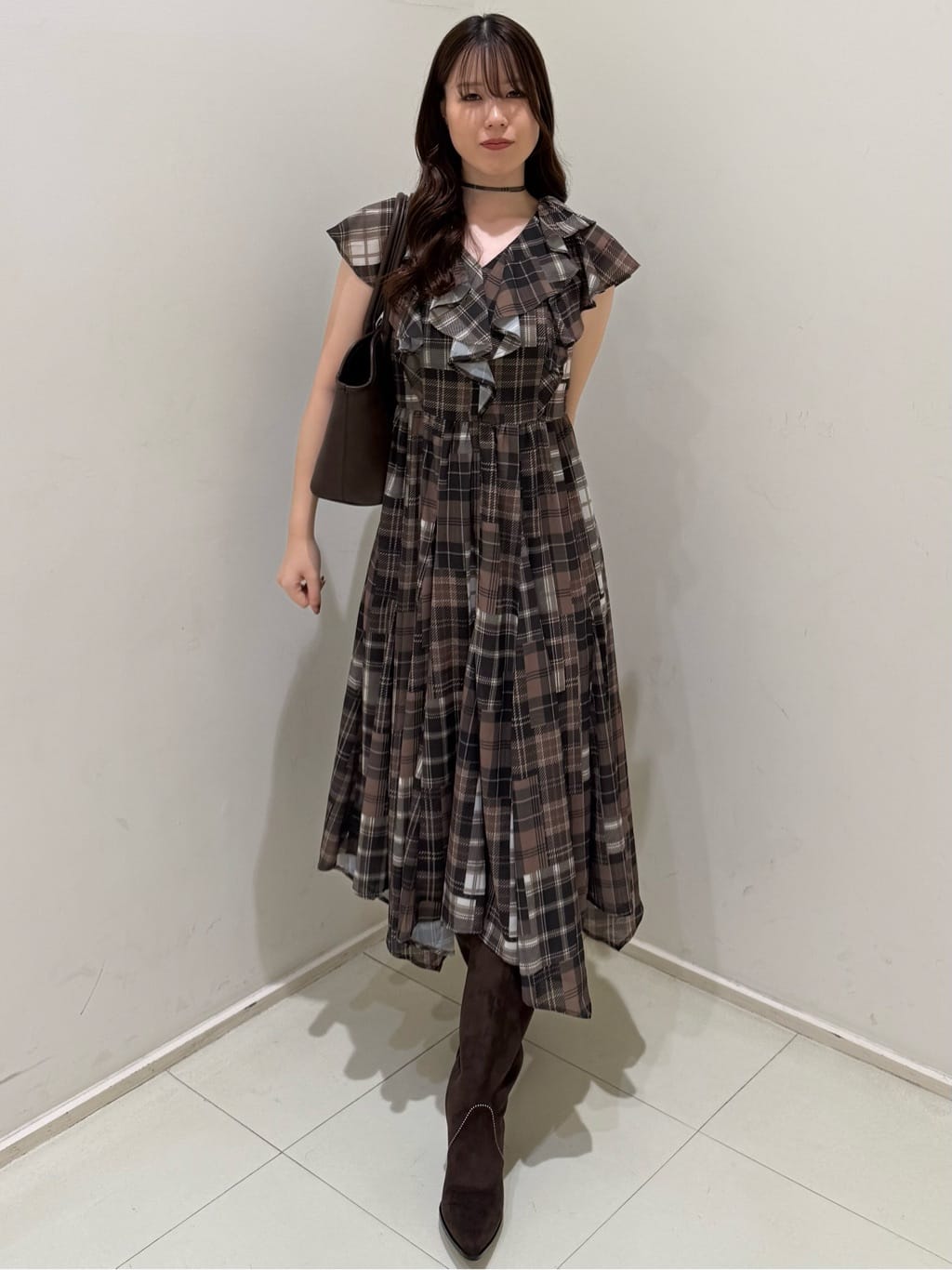 rienda | シアーパターンイレヘムワンピ | Rakuten Fashion(楽天