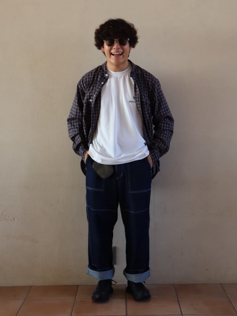 Snow PeakのOrganic Cotton Ombre Check Shirtを使ったコーディネートを紹介します。｜Rakuten Fashion(楽天ファッション／旧楽天ブランドアベニュー)6174706