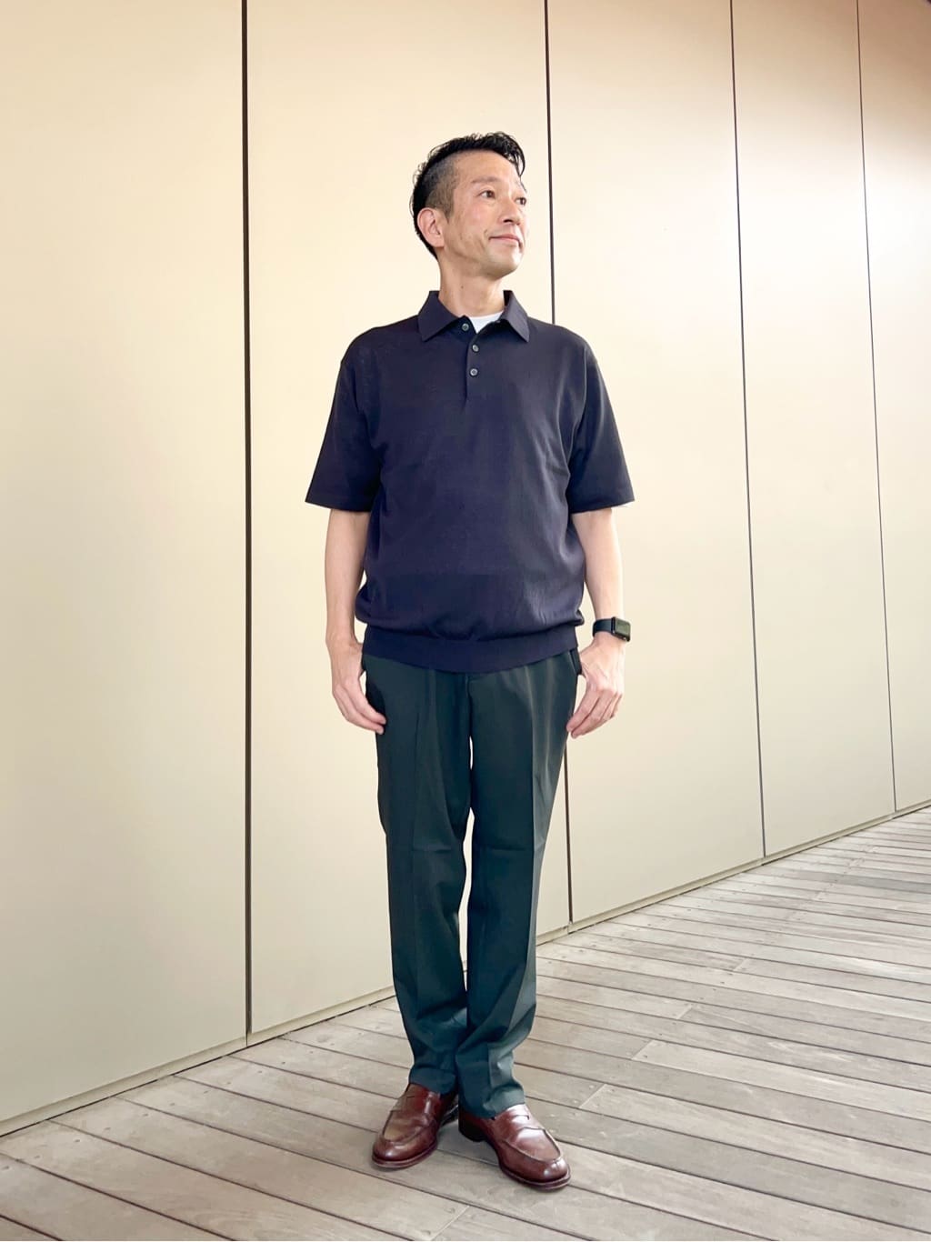 UNITED ARROWS LTD. OUTLET | A+ リネンミックス ニット ポロシャツ