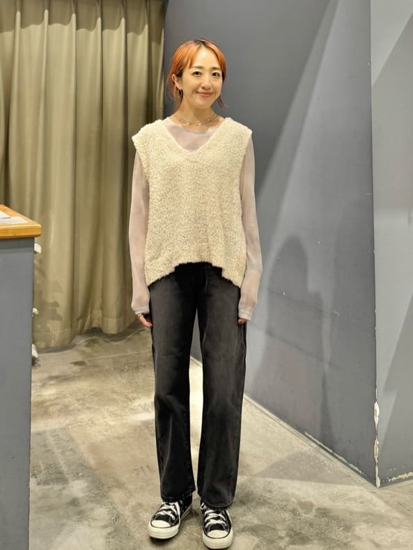 AMERICAN HOLICのニュアンス柄プリントシアープルオーバーを使ったコーディネートを紹介します。｜Rakuten Fashion(楽天ファッション／旧楽天ブランドアベニュー)6176700