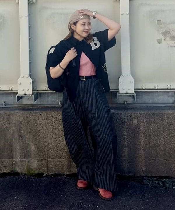 BEAMS HEARTのワッフル ボーダー プルオーバーを使ったコーディネートを紹介します。｜Rakuten Fashion(楽天ファッション／旧楽天ブランドアベニュー)6179009