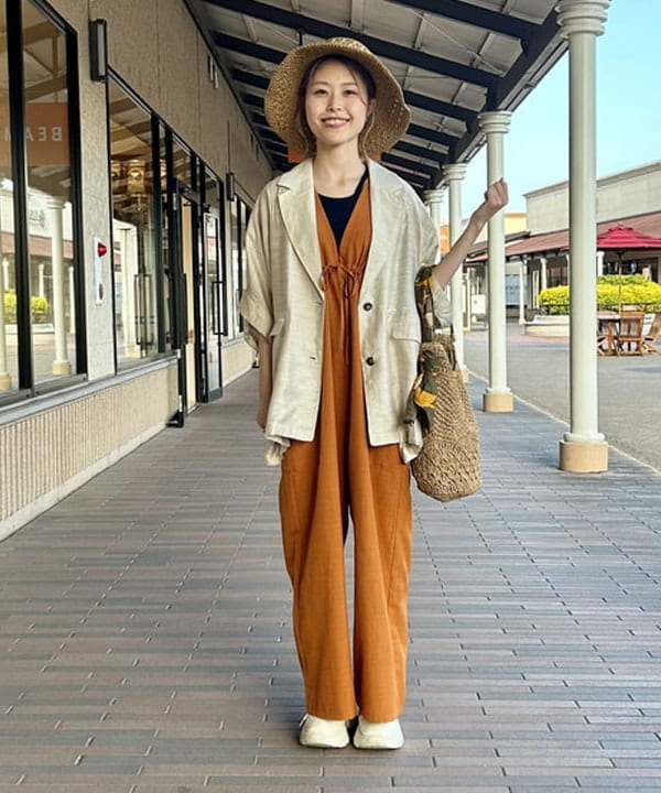 BEAMS HEARTのフレンチスリーブ ジャケット 半袖ジャケット レディースを使ったコーディネートを紹介します。｜Rakuten Fashion(楽天ファッション／旧楽天ブランドアベニュー)6179152