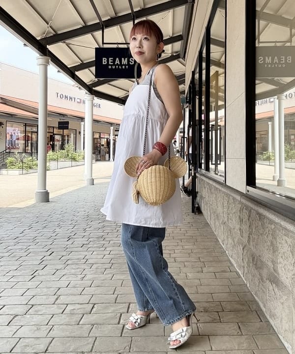 BEAMS OUTLETのアシメ カットアウト タンクトップを使ったコーディネートを紹介します。｜Rakuten Fashion(楽天ファッション／旧楽天ブランドアベニュー)6179119