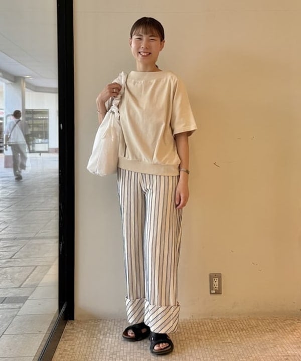 BEAMS HEARTのストライプ ジャカード パンツを使ったコーディネートを紹介します。｜Rakuten Fashion(楽天ファッション／旧楽天ブランドアベニュー)6179253