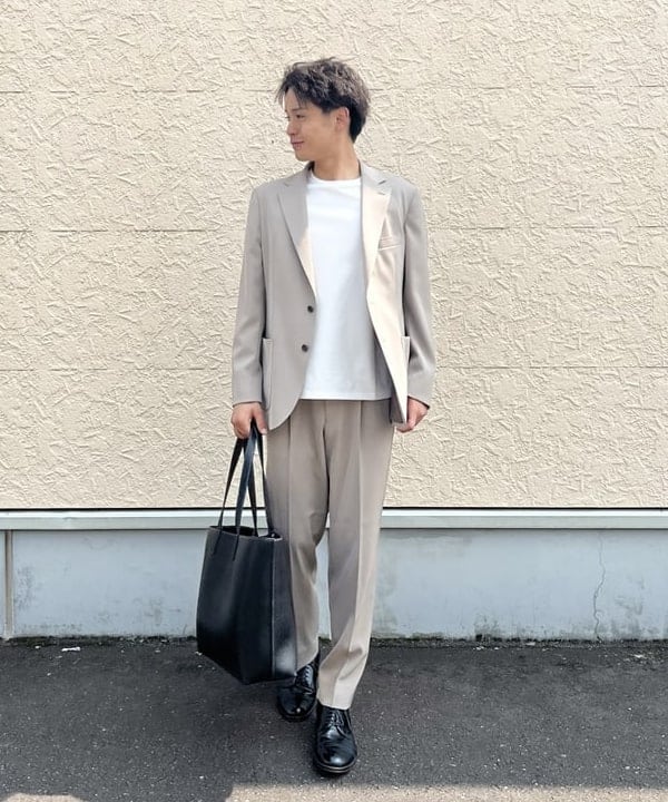 BEAMS HEARTのドライカルゼ 2ボタン ジャケット(S~XL)を使ったコーディネートを紹介します。｜Rakuten Fashion(楽天ファッション／旧楽天ブランドアベニュー)6179313