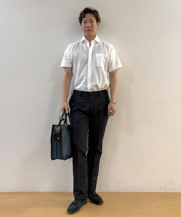 BEAMS HEARTのナイロン * レザー ブリーフバッグ(A4サイズ収納可能)を使ったコーディネートを紹介します。｜Rakuten Fashion(楽天ファッション／旧楽天ブランドアベニュー)6179326