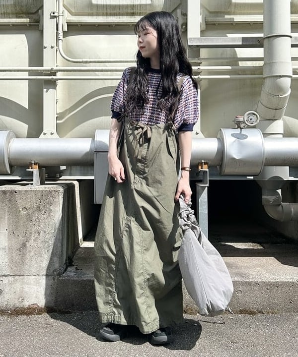 BEAMS HEARTの【秋まで使える】【手洗い可】カラフル チェック ニット 25AW クルーネック 半袖 秋色を使ったコーディネートを紹介します。｜Rakuten Fashion(楽天ファッション／旧楽天ブランドアベニュー)6179400