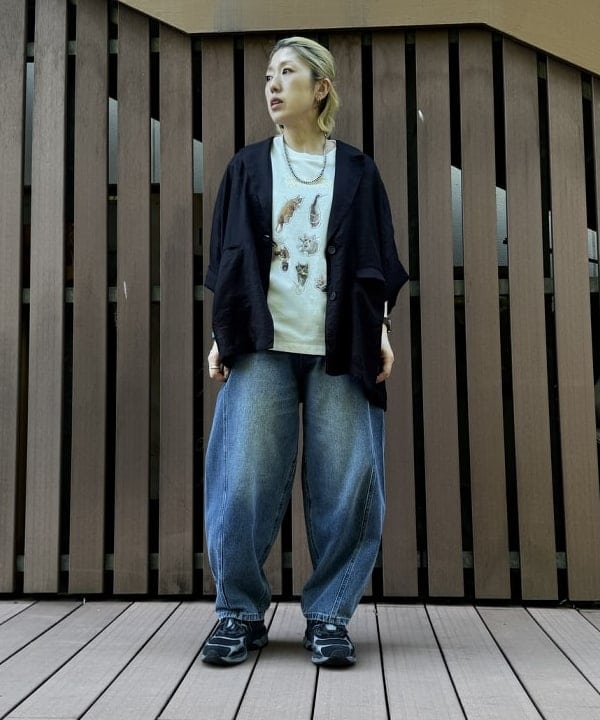 BEAMS HEARTのデニム コクーン パンツを使ったコーディネートを紹介します。｜Rakuten Fashion(楽天ファッション／旧楽天ブランドアベニュー)6179422