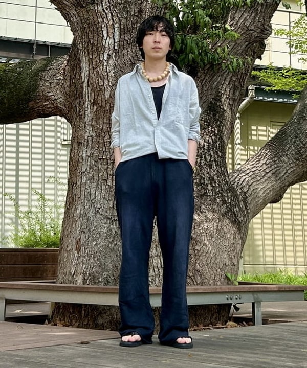 BEAMS HEARTのGMS ワイドストレート  コットンウラケ パンツを使ったコーディネートを紹介します。｜Rakuten Fashion(楽天ファッション／旧楽天ブランドアベニュー)6179494