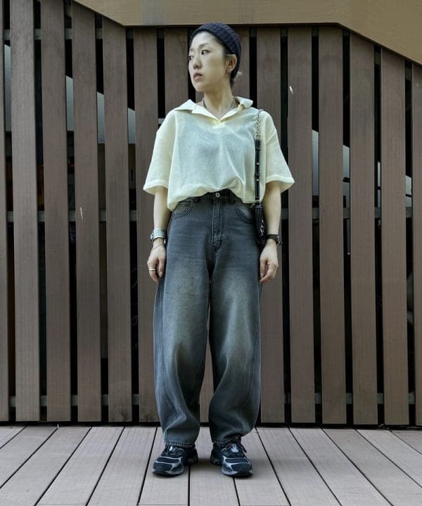 BEAMS HEARTのデニム コクーン パンツを使ったコーディネートを紹介します。｜Rakuten Fashion(楽天ファッション／旧楽天ブランドアベニュー)6179508