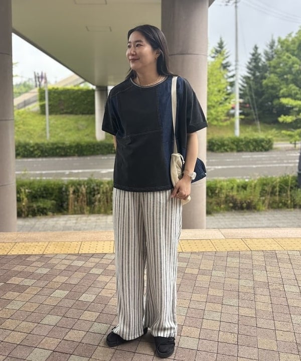 BEAMS HEARTの異素材 コットン デニム プルオーバーを使ったコーディネートを紹介します。｜Rakuten Fashion(楽天ファッション／旧楽天ブランドアベニュー)6179549