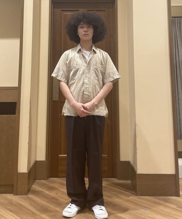 BEAMS HEARTのストライプ 2タック ワイドパンツを使ったコーディネートを紹介します。｜Rakuten Fashion(楽天ファッション／旧楽天ブランドアベニュー)6179606