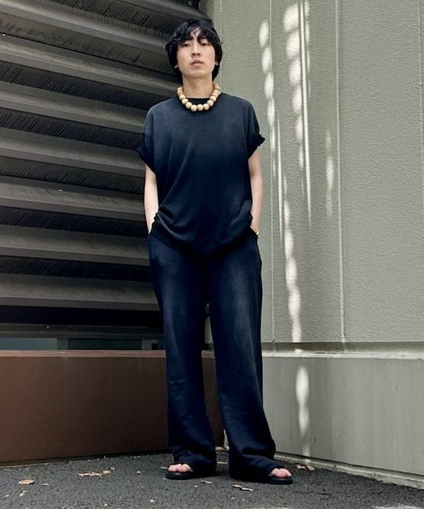 BEAMS HEARTのGMS ワイドストレート  コットンウラケ パンツを使ったコーディネートを紹介します。｜Rakuten Fashion(楽天ファッション／旧楽天ブランドアベニュー)6179611