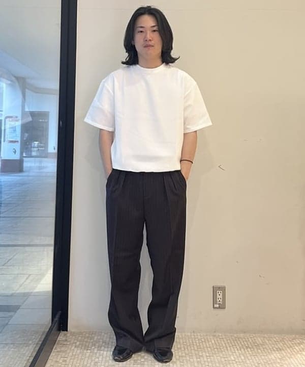 BEAMS HEARTのストライプ 2タック ワイドパンツを使ったコーディネートを紹介します。｜Rakuten Fashion(楽天ファッション／旧楽天ブランドアベニュー)6179656