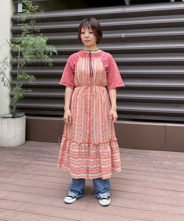BEAMS WOMENのONEITA * maturely / 別注 ケミカル 5スリーブ Tシャツを使ったコーディネートを紹介します。｜Rakuten Fashion(楽天ファッション／旧楽天ブランドアベニュー)6179707