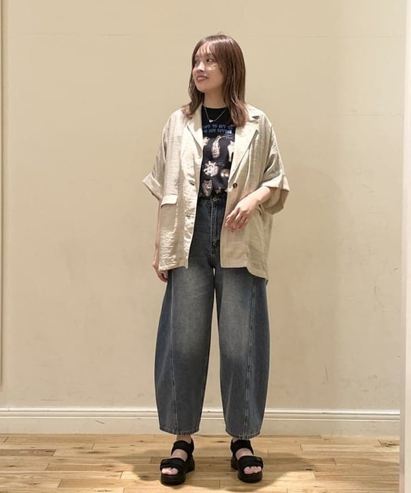 BEAMS HEARTのフレンチスリーブ ジャケット 半袖ジャケット レディースを使ったコーディネートを紹介します。｜Rakuten Fashion(楽天ファッション／旧楽天ブランドアベニュー)6179713