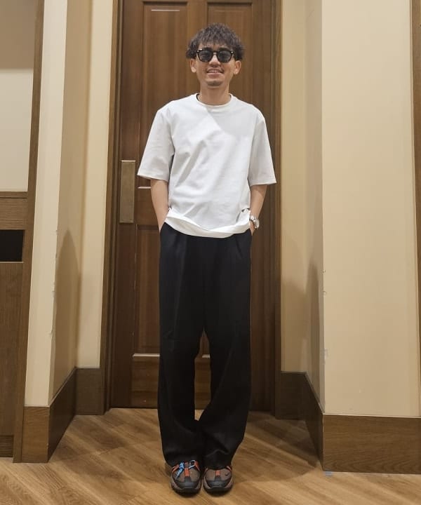 BEAMS HEARTのストライプ 2タック ワイドパンツを使ったコーディネートを紹介します。｜Rakuten Fashion(楽天ファッション／旧楽天ブランドアベニュー)6179739