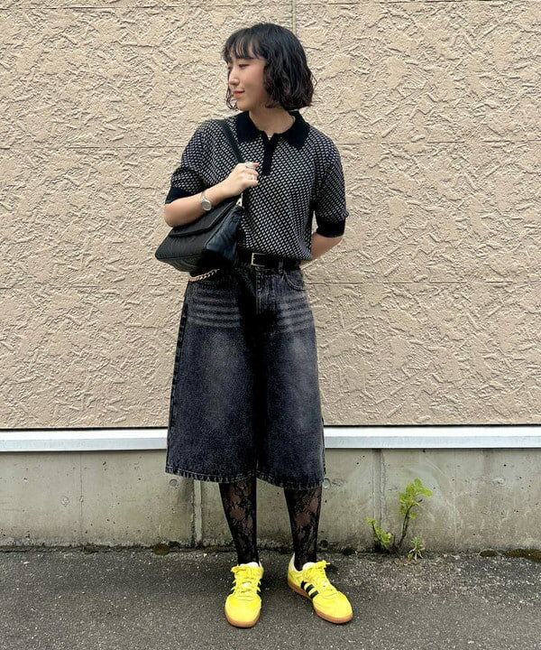 BEAMS HEARTの【今から着れる秋色/襟付き/半袖】ジャカード ニット ポロシャツ 25AW レディースを使ったコーディネートを紹介します。｜Rakuten Fashion(楽天ファッション／旧楽天ブランドアベニュー)6179776