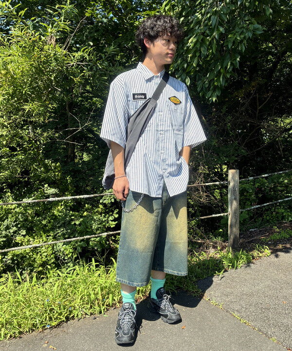 BEAMS HEARTのGMS ストライプ オックス ワークシャツを使ったコーディネートを紹介します。｜Rakuten Fashion(楽天ファッション／旧楽天ブランドアベニュー)6179897